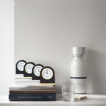 Noćni budilnik za hotelsku sobu s PU kožnim kućištem, Seiko mehanički pogon, LED zaslon s analognim i digitalnim prikazom, noćno osvjetljenje, kronograf, 24-satno prikazivanje