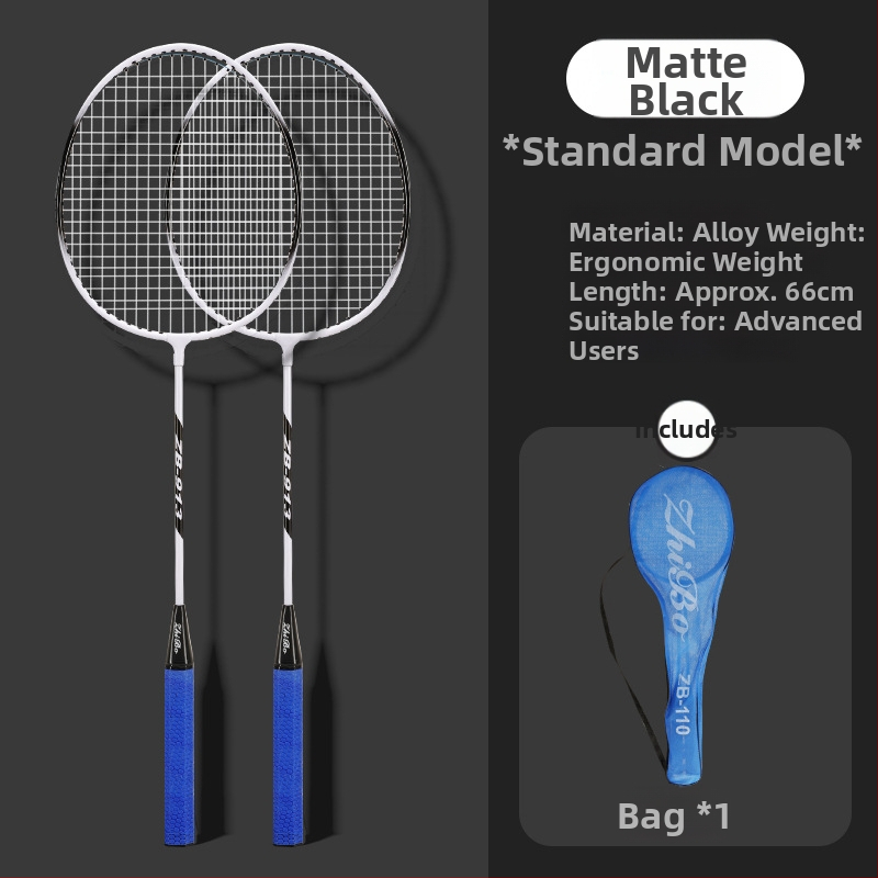 Bedminton raketa s Ferroalloy rámom, nylonovými vláknami, pre začiatočníkov a juniorov, stredná tvrdosť tyče, vhodná pre fitness a beh