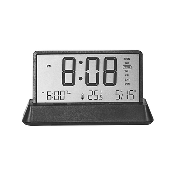 Budilnik s LCD brojevima, alarm, vječni kalendar, prikaz tjedna (napajanje baterijom)