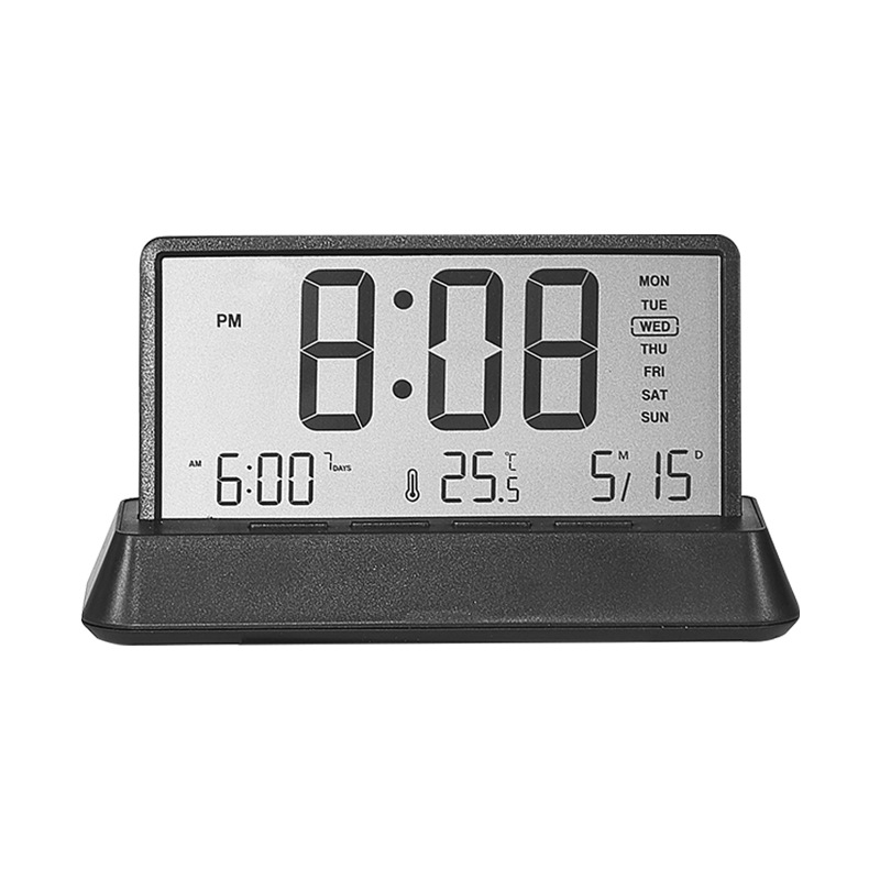 Budilnik s LCD brojevima, alarm, vječni kalendar, prikaz tjedna (napajanje baterijom)