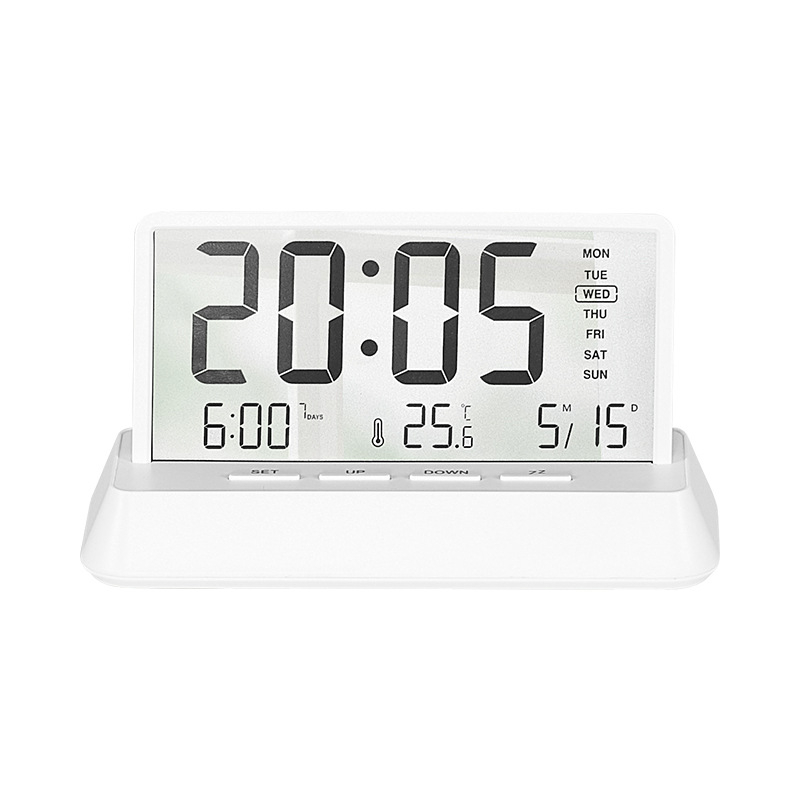 Budilnik s LCD brojevima, alarm, vječni kalendar, prikaz tjedna (napajanje baterijom)