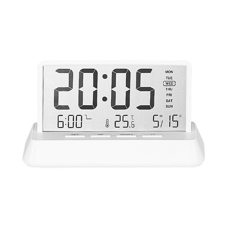 Budilnik s LCD brojevima, alarm, vječni kalendar, prikaz tjedna (napajanje baterijom)