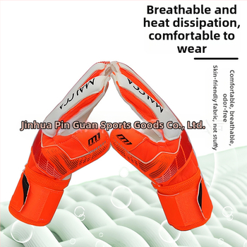 Vārtsarga cimdi bērniem, latex ar pirkstu aizsardzību, ST-828-2, Pinguan, futbola treniņam