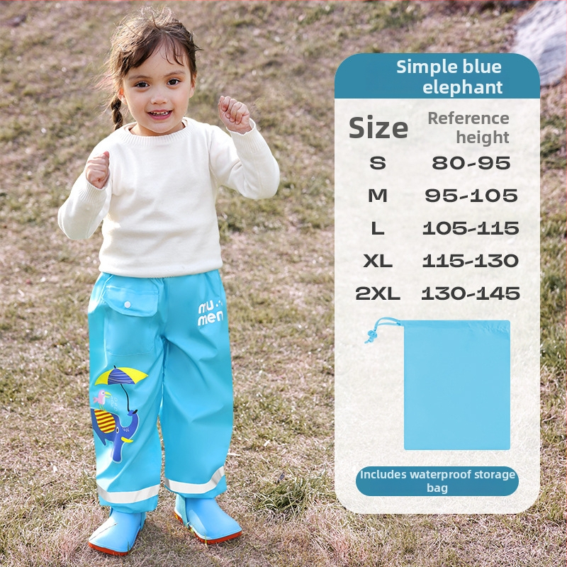 Laste vihmapüksid - veekindel Oxford-kangas, PU kiht, logotüübi trükkimine saadaval