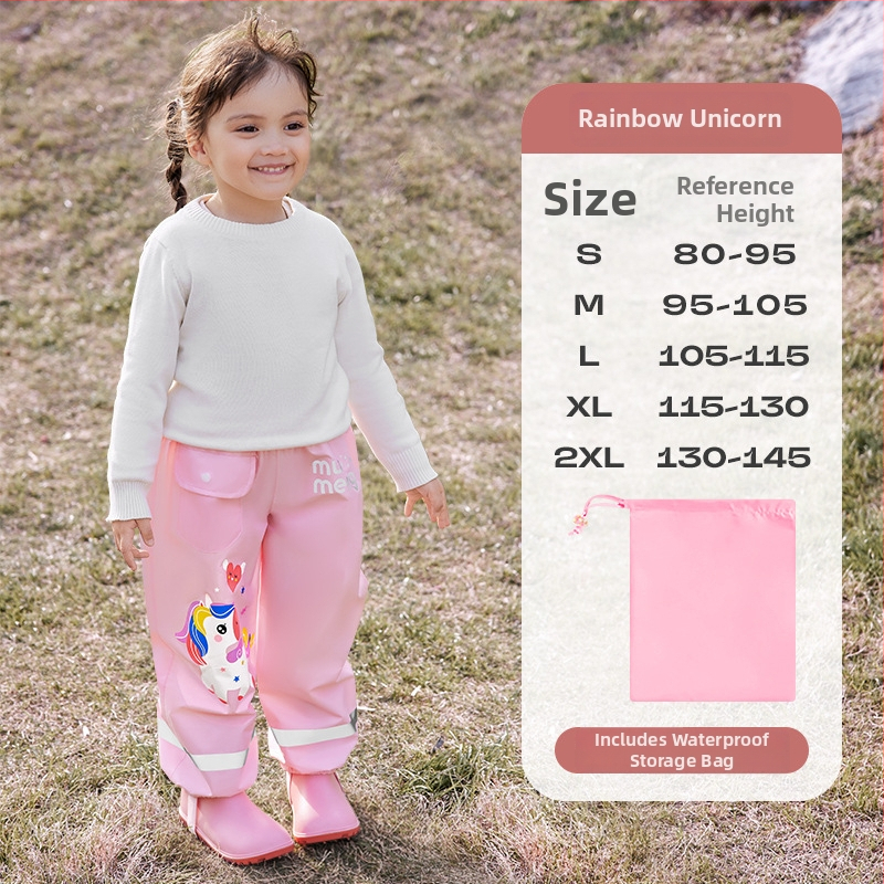 Laste vihmapüksid - veekindel Oxford-kangas, PU kiht, logotüübi trükkimine saadaval