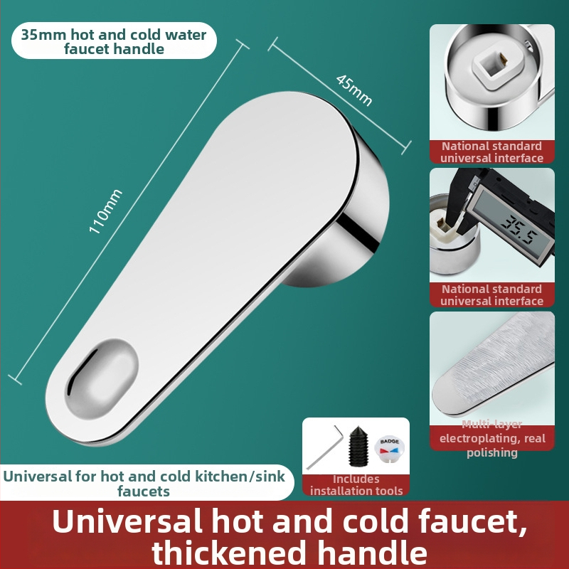 Aukstas un karsts ūdens krāna rokturis ar leņķa vārsta šerdimi – ABS + nerūsējošais tērauds, mūsdienīgs minimālisms, Yipin Impression