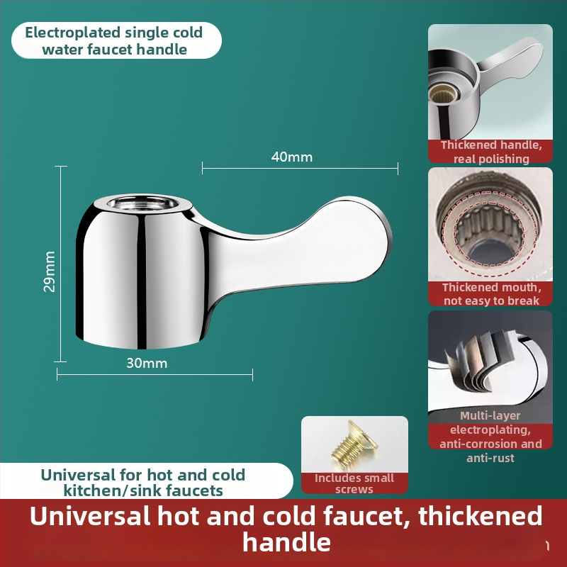 Aukstas un karsts ūdens krāna rokturis ar leņķa vārsta šerdimi – ABS + nerūsējošais tērauds, mūsdienīgs minimālisms, Yipin Impression