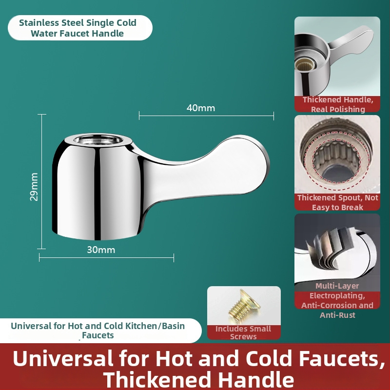 Aukstas un karsts ūdens krāna rokturis ar leņķa vārsta šerdimi – ABS + nerūsējošais tērauds, mūsdienīgs minimālisms, Yipin Impression