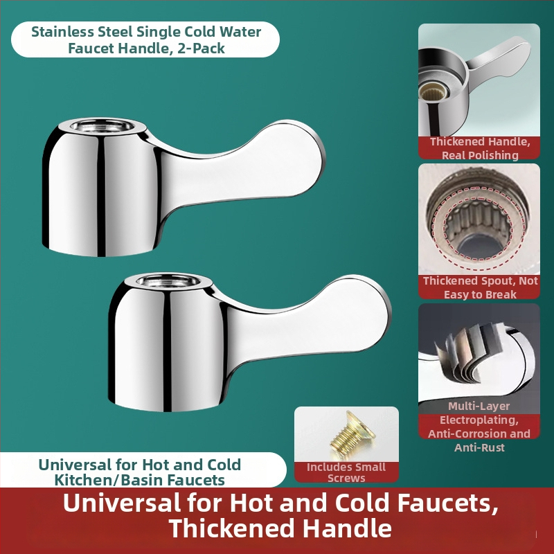 Aukstas un karsts ūdens krāna rokturis ar leņķa vārsta šerdimi – ABS + nerūsējošais tērauds, mūsdienīgs minimālisms, Yipin Impression