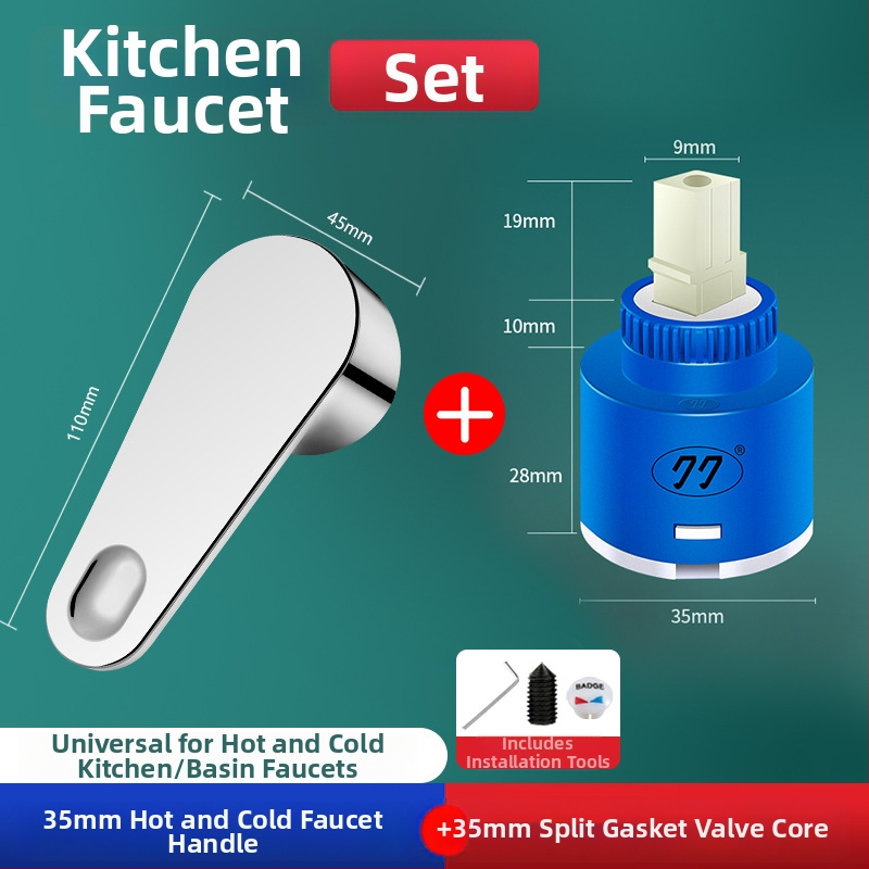 Aukstas un karsts ūdens krāna rokturis ar leņķa vārsta šerdimi – ABS + nerūsējošais tērauds, mūsdienīgs minimālisms, Yipin Impression