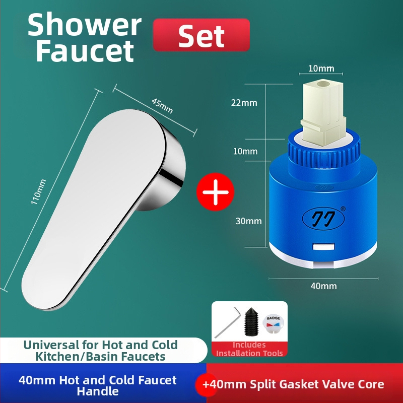 Aukstas un karsts ūdens krāna rokturis ar leņķa vārsta šerdimi – ABS + nerūsējošais tērauds, mūsdienīgs minimālisms, Yipin Impression