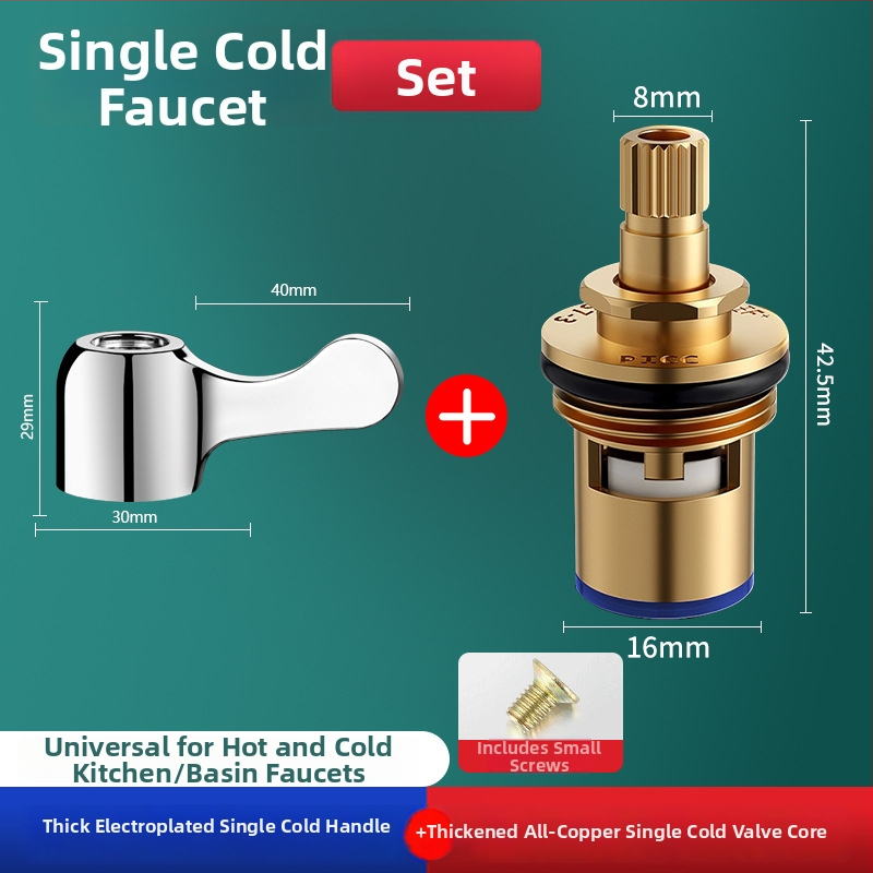 Aukstas un karsts ūdens krāna rokturis ar leņķa vārsta šerdimi – ABS + nerūsējošais tērauds, mūsdienīgs minimālisms, Yipin Impression