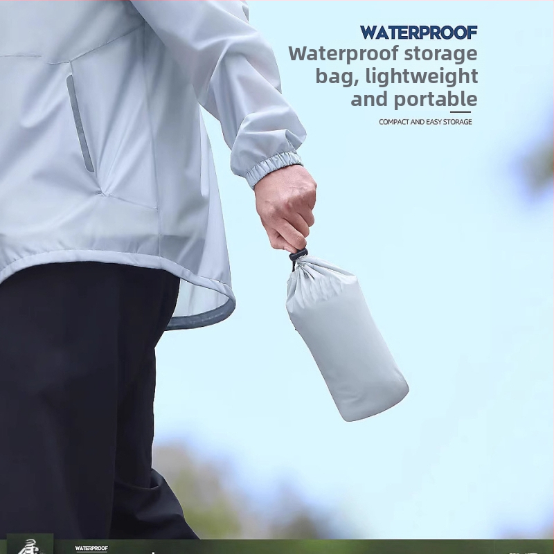 Huijia lietus mēteļa un biksu komplekts, ultra plāns tafta ar PU pārklājumu, piemērots motociklam/e-velosipēdam, dalīts tips