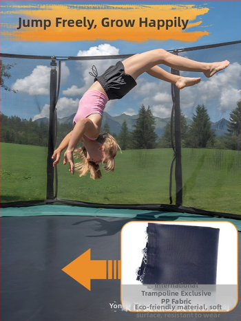 DOUTK PP trampolīnas lēciena plāksne – apaļa elastīga auduma, universāla izmantošana, droši bērniem, pielāgota apstrāde