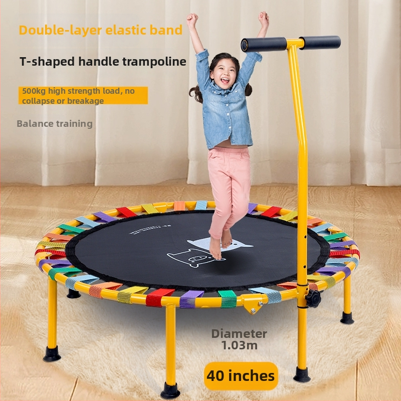 Iekšējais mini trambolīns mājas lietošanai, zīmols Bengyue, materiāls PP, bez aizsargtīkla, piemērots visām vecuma grupām