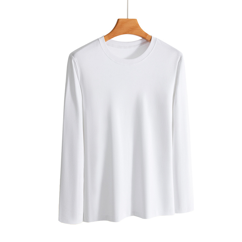 Μακρυμάνικη μπλούζα από 100% βαμβάκι με στρογυλή λαιμόκοψη, αδιάβροχη, ανθεκτική στο λάδι, διαπνέουσα, χαλαρή γραμμή