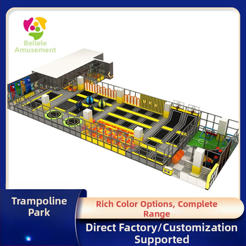 Liels iekštelpu trampolīnu parks — Besle modelis 01, koksnes materiāls, visām vecumu grupām, vietas izklaides aprīkojums