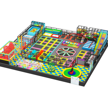 Liels iekštelpu trampolīnu parks — Besle modelis 01, koksnes materiāls, visām vecumu grupām, vietas izklaides aprīkojums