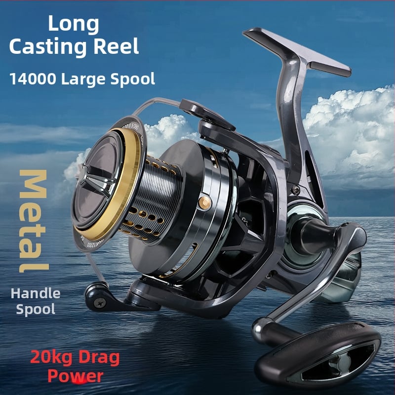 Spinning ritė - visiškai metalinis korpusas, ilga metimo galimybės, lėtas nusileidimas, išlenktas ašis, nerūdijančio plieno guoliai, skirta jūrų žvejybai