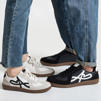 Pantofi sport casual unisex — ușori, partea superioară PU, talpă PVC, închidere cu șireturi, vârf rotund