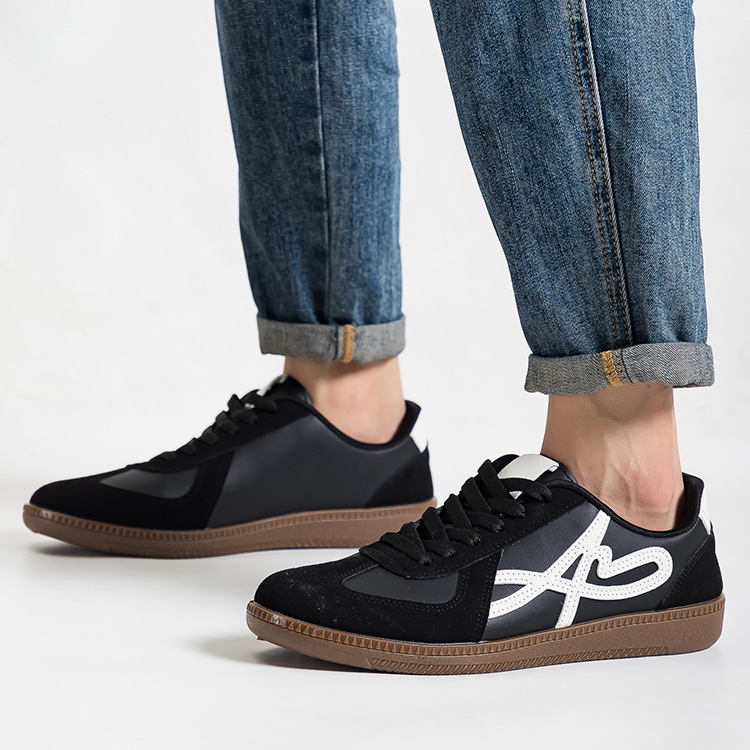 Pantofi sport casual unisex — ușori, partea superioară PU, talpă PVC, închidere cu șireturi, vârf rotund