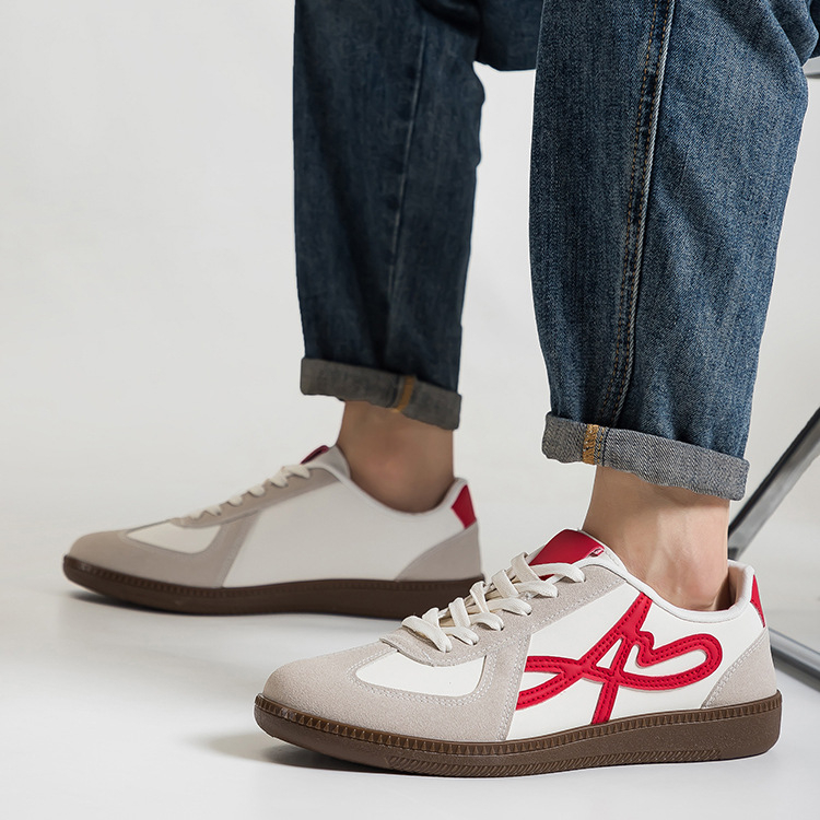 Pantofi sport casual unisex — ușori, partea superioară PU, talpă PVC, închidere cu șireturi, vârf rotund