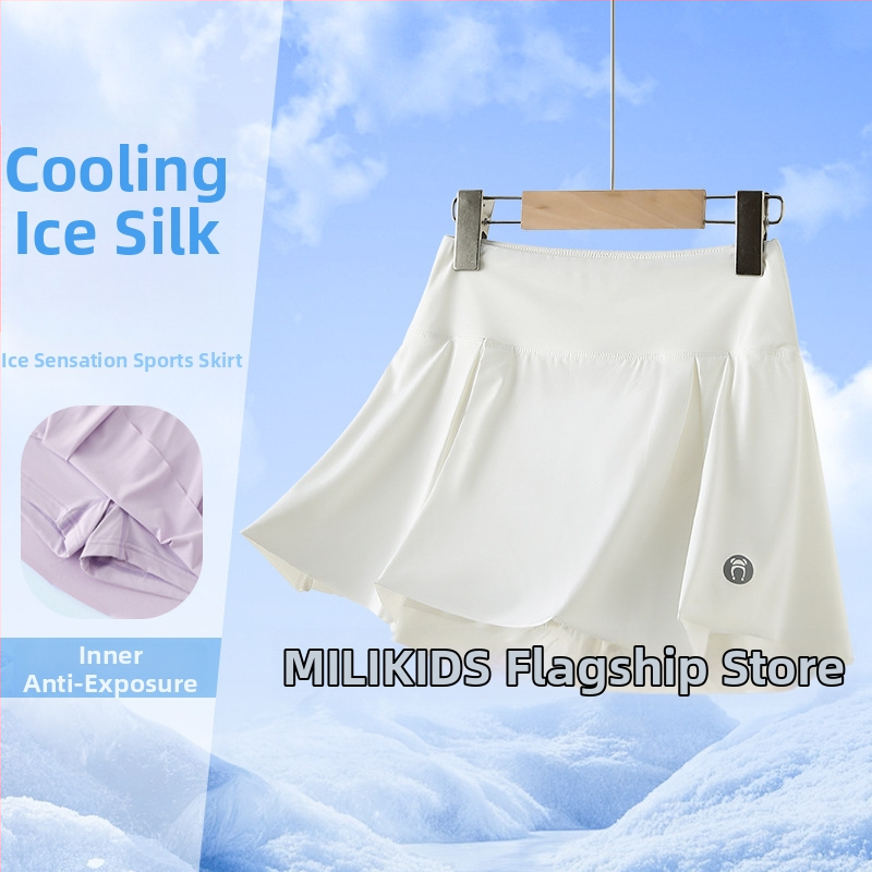 Lastele badmintonile pliiusri seelik, kiiresti kuivav jää-siidkanga, 89,1% nailon, A-telje lõige, vooder nailon, suvi