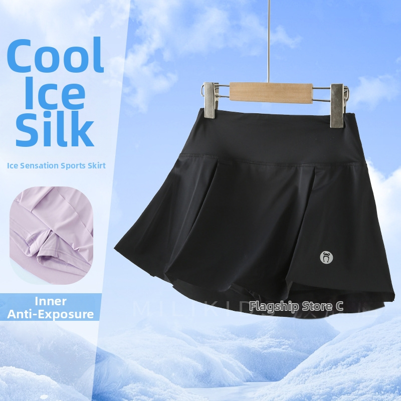 Lastele badmintonile pliiusri seelik, kiiresti kuivav jää-siidkanga, 89,1% nailon, A-telje lõige, vooder nailon, suvi