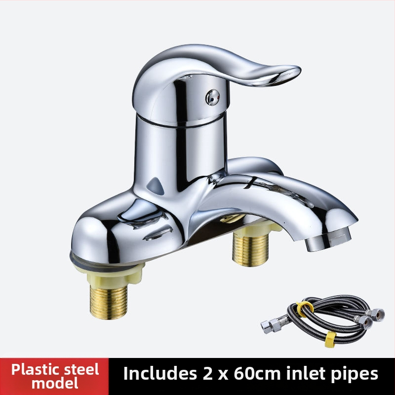 Vannitoa segisti valamu all, kahetorulised, kahe augud, keraamiline ventiil, 20 mm sissetulek/väljund