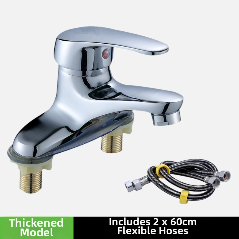 Vannitoa segisti valamu all, kahetorulised, kahe augud, keraamiline ventiil, 20 mm sissetulek/väljund