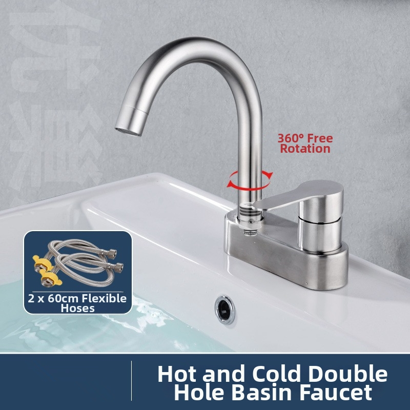 Vannitoa segisti valamu all, kahetorulised, kahe augud, keraamiline ventiil, 20 mm sissetulek/väljund