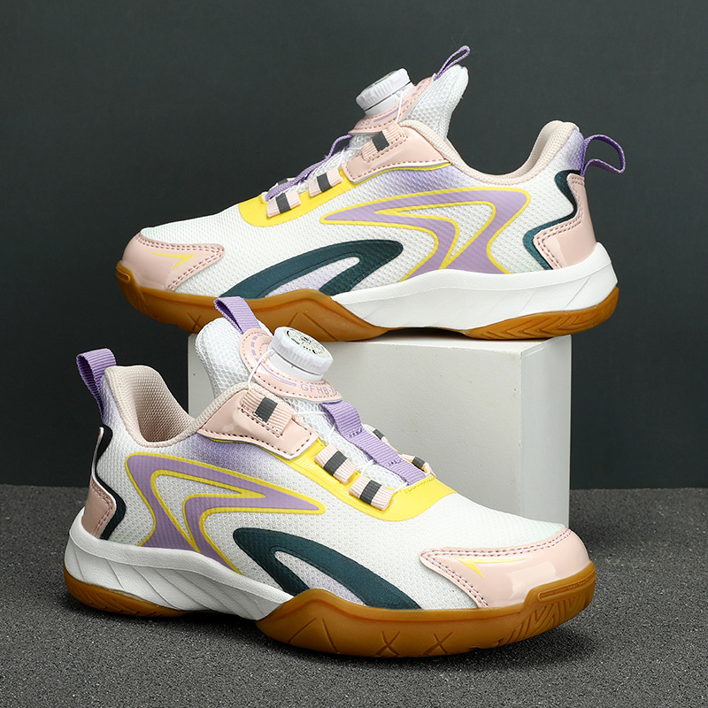 Lastele badmintonijalatsid – puuvillane ülaosa, EVA vahepõhjapane, libisemisvastane tall, madal profiil