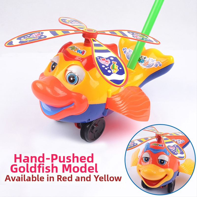 Bērnu push walker rotaļlieta ar vienas stieņa dizainu, muzikālais zvaniņš, PVC interaktīvā rotaļlieta 4–6 gadu vecumam