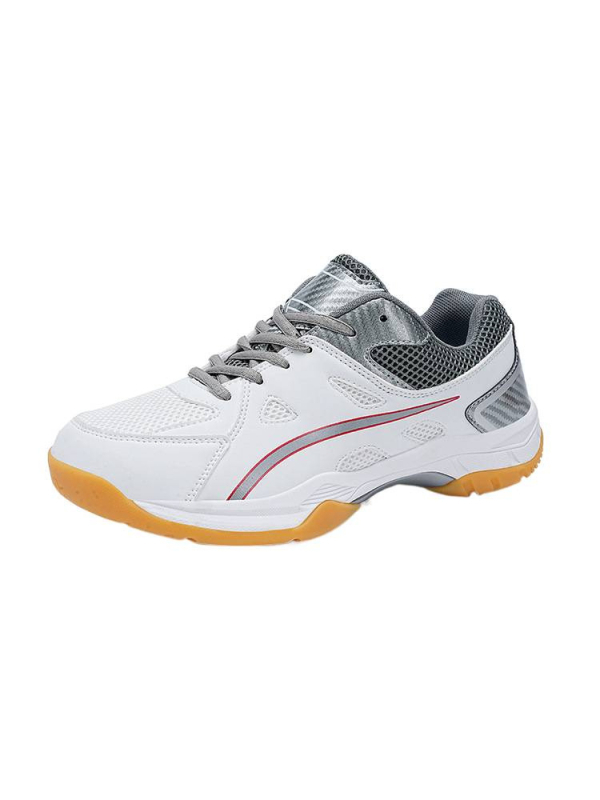 Badmintonijalanõud nahast ülaosaga ja tekstiiliga, EVA keskpõhi, libisemisvastane kummist talla