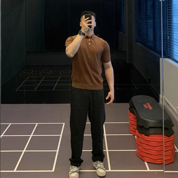 Ανδρικό πόλο με κοντό μανίκι, πλεγτό με γιακά, σχέδιο χρωματικού μπλοκ, ελαφρύ καλοκαίρι, διαπνέον πολυεστερικό μείγμα απομάκρυνσης υγρασίας