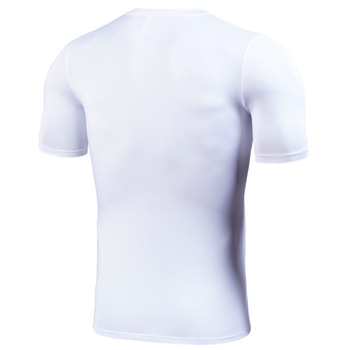 Tricou sport masculin, slim, cu mâneci scurte, decolteu în V, uscare rapidă, 95% poliester + 5% elastan, pentru antrenamentele de vară