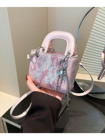 Geantă crossbody din PU, formă pătrată orizontală, fermoar, căptușeală poliester, brand Tiancai yifei