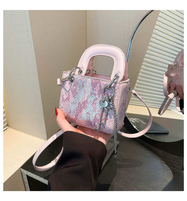 Geantă crossbody din PU, formă pătrată orizontală, fermoar, căptușeală poliester, brand Tiancai yifei