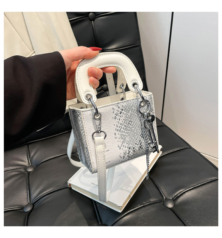 Geantă crossbody din PU, formă pătrată orizontală, fermoar, căptușeală poliester, brand Tiancai yifei