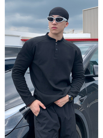 Tricou cu mânecă lungă, croială liberă, fibră de poliester, toamnă 2025