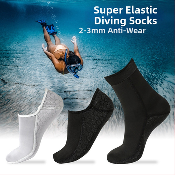 Sukeldumissokid, 3 mm, SBR materjal, üli-elastne kangas, flipper-soki stiil