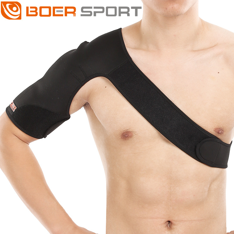 Bohr Protecție umăr baschet – cu un singur umăr, respirabilă, reglabilă, OKcloth-Lycra