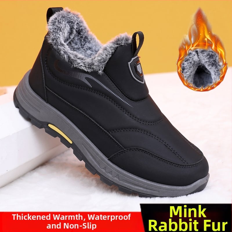 Vyrų žieminiai sniego batai | Kasdienio stiliaus, viršus iš audinio, padas iš atsparios dilimui gumos, šilti ir neslidūs, be raištelių