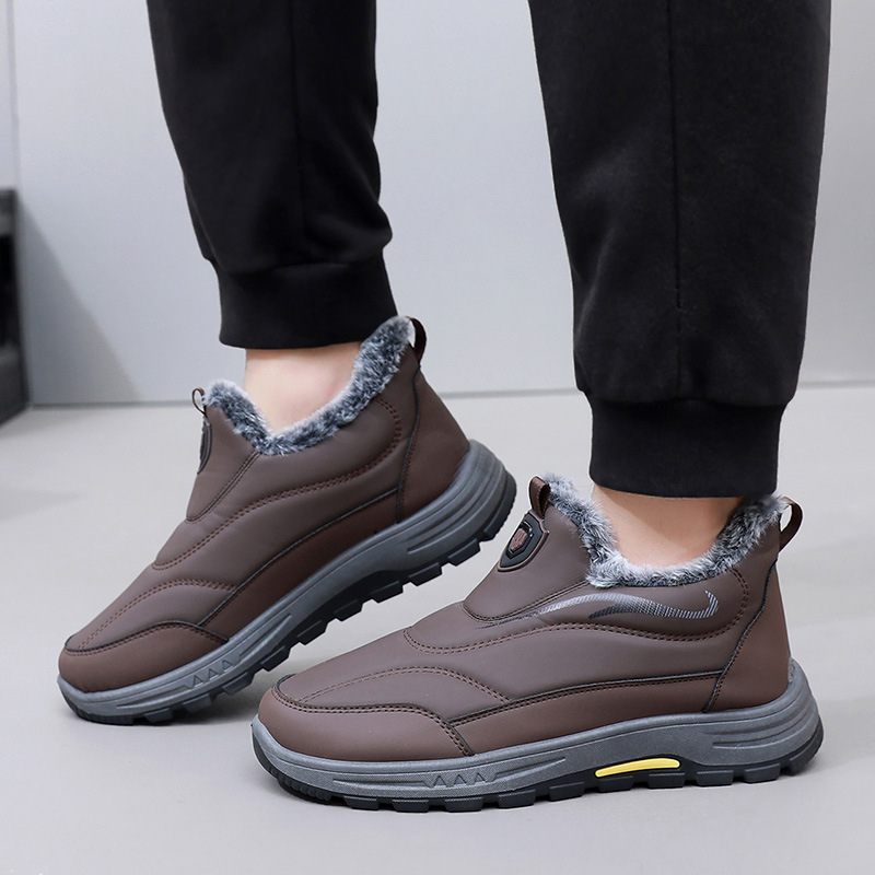 Vyrų žieminiai sniego batai | Kasdienio stiliaus, viršus iš audinio, padas iš atsparios dilimui gumos, šilti ir neslidūs, be raištelių