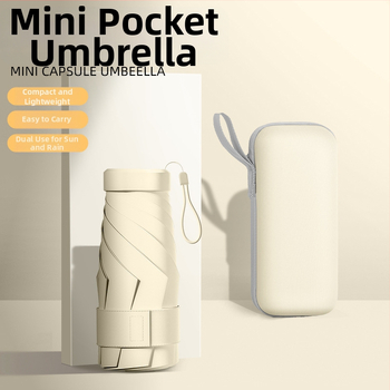 Penkių skirsnių saulės skėtis su rankiniu atidarymu, 6 rėmų, UPF > 50, 210T audinys