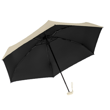 Penkių skirsnių saulės skėtis su rankiniu atidarymu, 6 rėmų, UPF > 50, 210T audinys