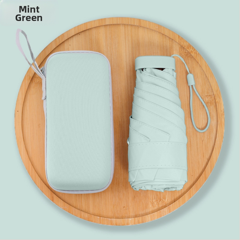 Penkių skirsnių saulės skėtis su rankiniu atidarymu, 6 rėmų, UPF > 50, 210T audinys