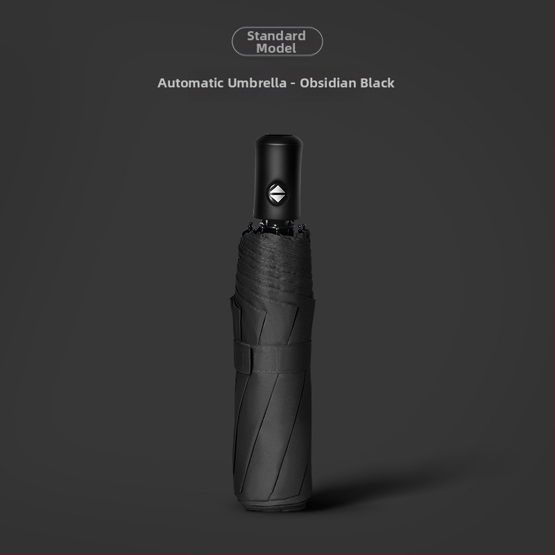 Automātisks trīsdaļīgs lietussargs ar 8 ribām, plastmasas kupols, alumīnija rokturis