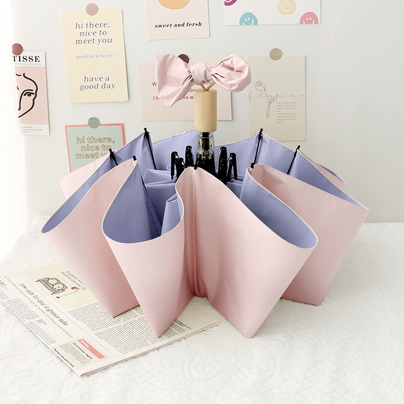 Ice Cream Color Series Sievietēm — saliekamais lietussargs UV aizsardzībai, divkārša izmantošana saulē un lietū, 8 rāmis no sakausējuma, 210T poliestera audums