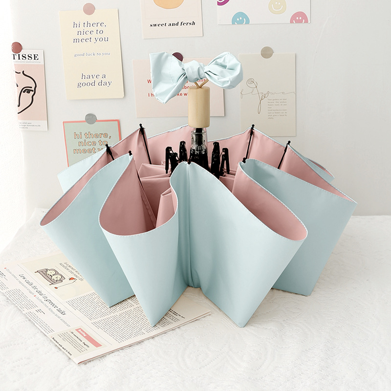 Ice Cream Color Series Sievietēm — saliekamais lietussargs UV aizsardzībai, divkārša izmantošana saulē un lietū, 8 rāmis no sakausējuma, 210T poliestera audums